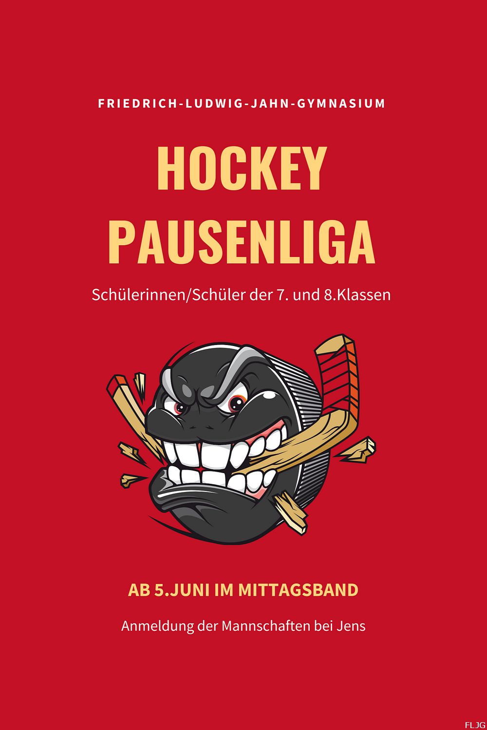 Illustriertes Hockey Proben Poster